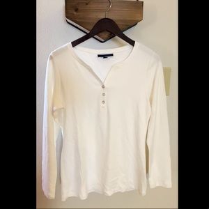 White Karen Scott Long Sleeve T-Shirt